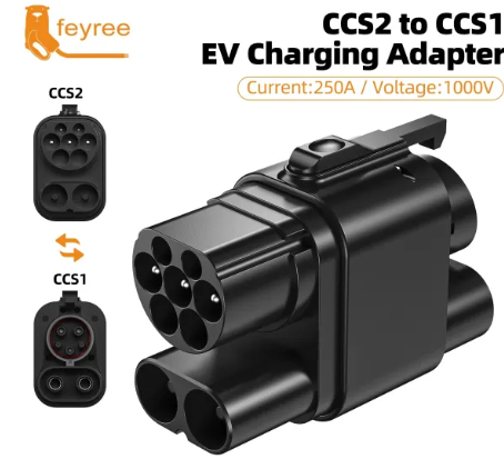 CCS2 to CCS1 სწრაფი დატენვის ადაპტორი (DC Fast Charger Adapter)